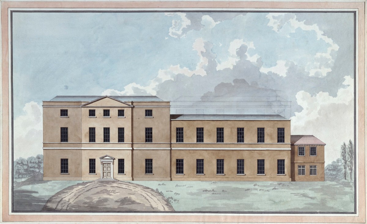John Yenn RA, Design for a country house with extension: elevation