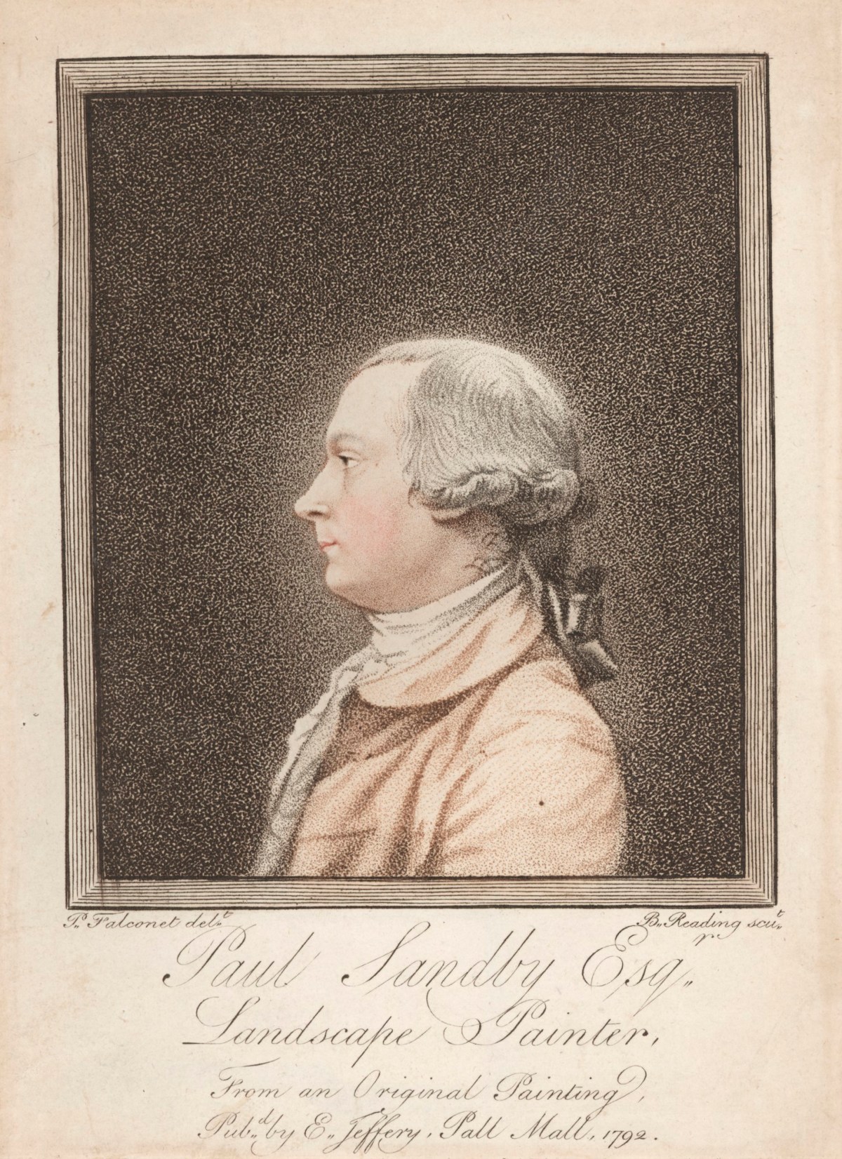 Pierre-Étienne Falconet, Portrait of Paul Sandby RA