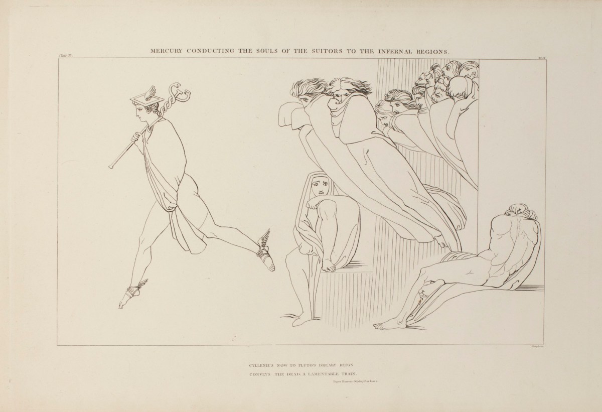 John Flaxman RA, Mercury Conducting the Souls of the Suitors to the Infernal Regions