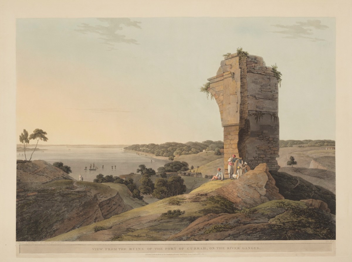 Thomas Daniell RA, View from the ruins of the fort of Currah, on the river Ganges