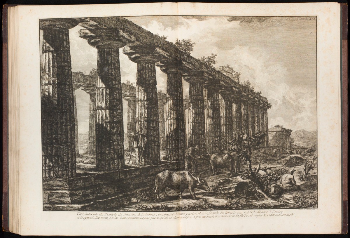 Giovanni Battista Piranesi, 'Vüe laterale du Temple de Junon'