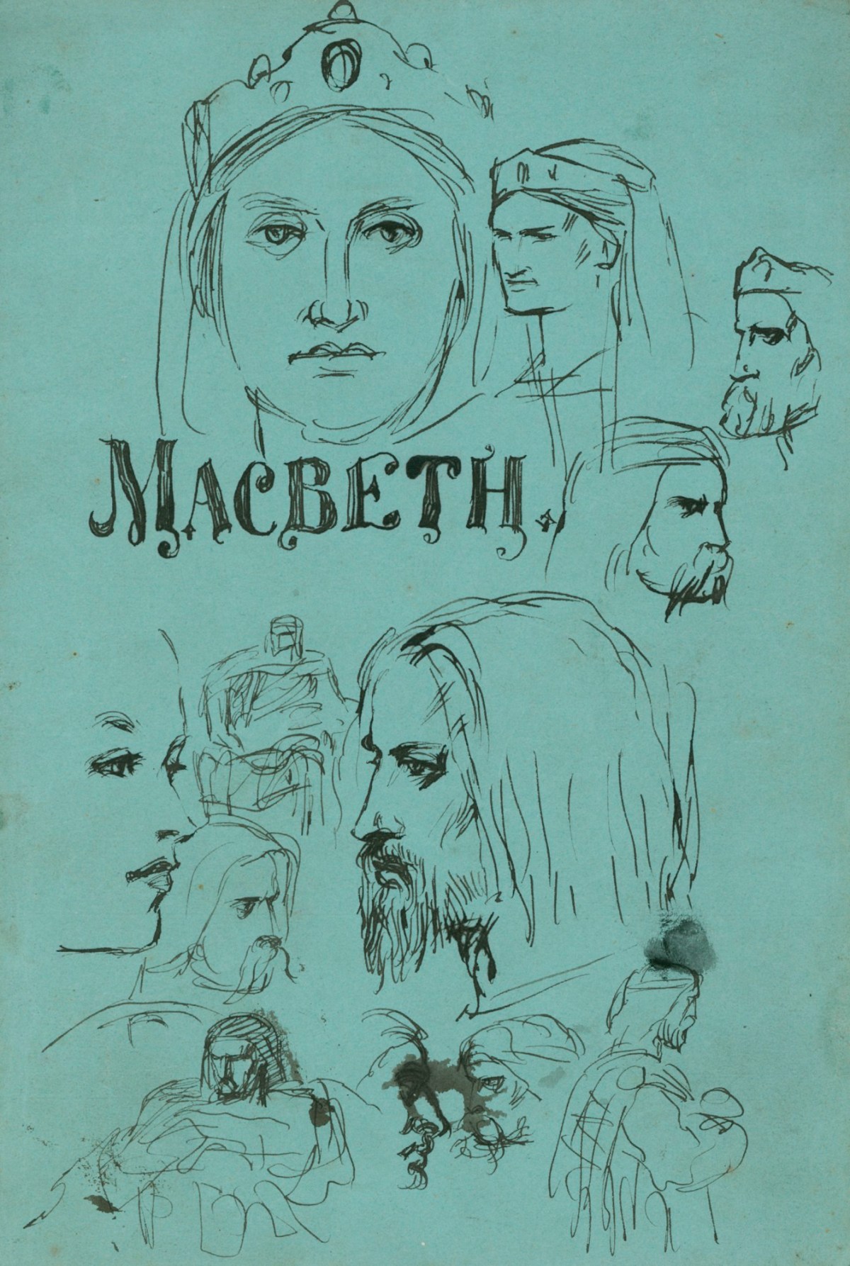 Sketches of characters from Macbeth Works of Art RA Collection