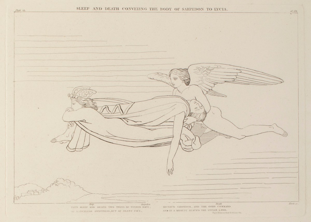John Flaxman RA, Sleep and Death Conveying the Body of Sarpedon to Lycia