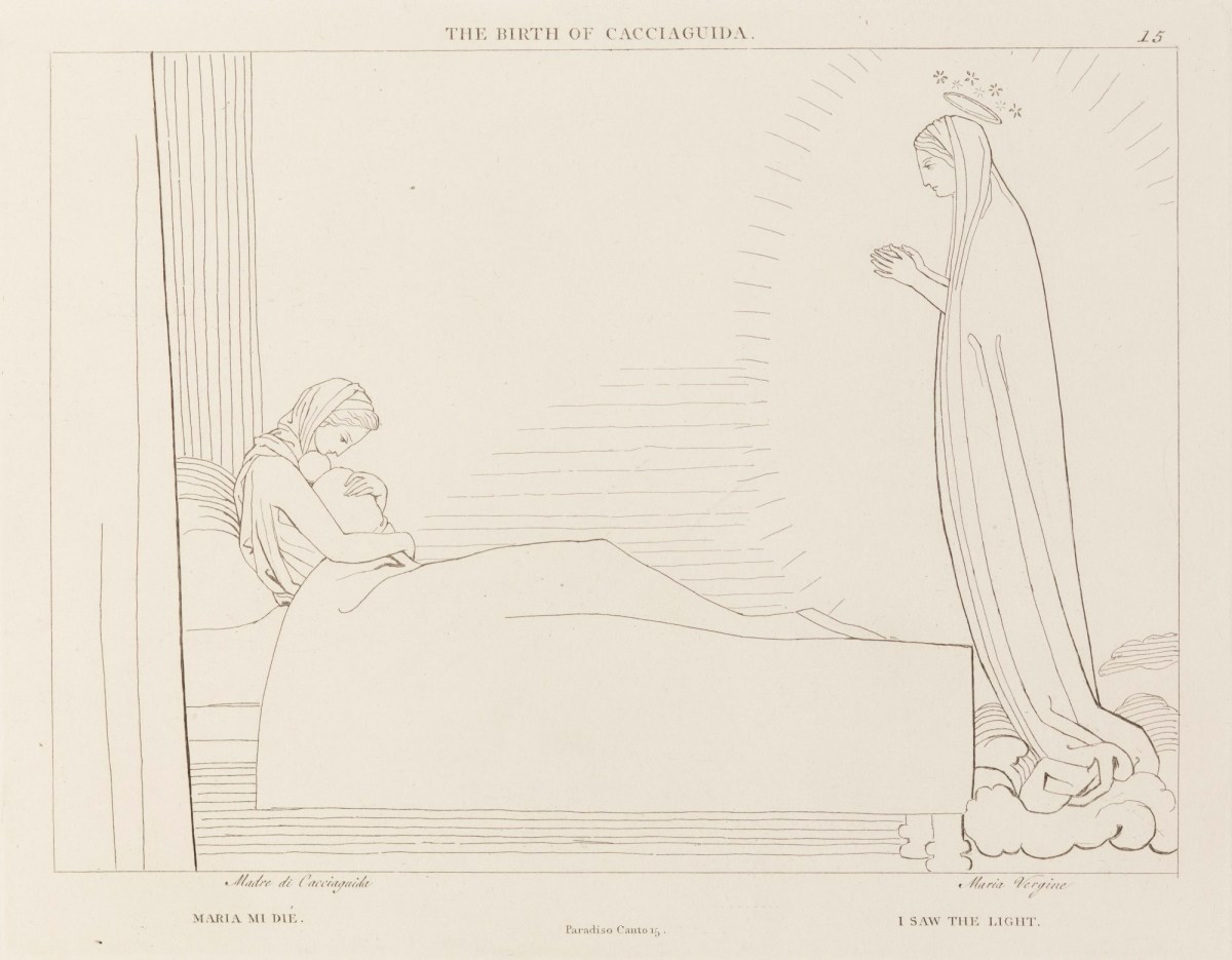 John Flaxman RA, 'The Birth of Cacciaguida' (from The Divine Comedy, Paradise )