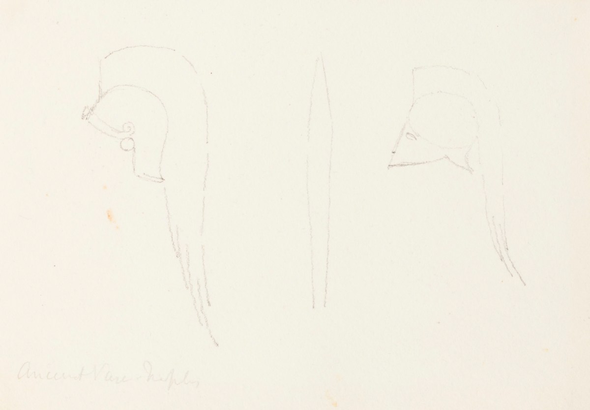 Richard Westmacott the Younger RA, Sketches of helmets