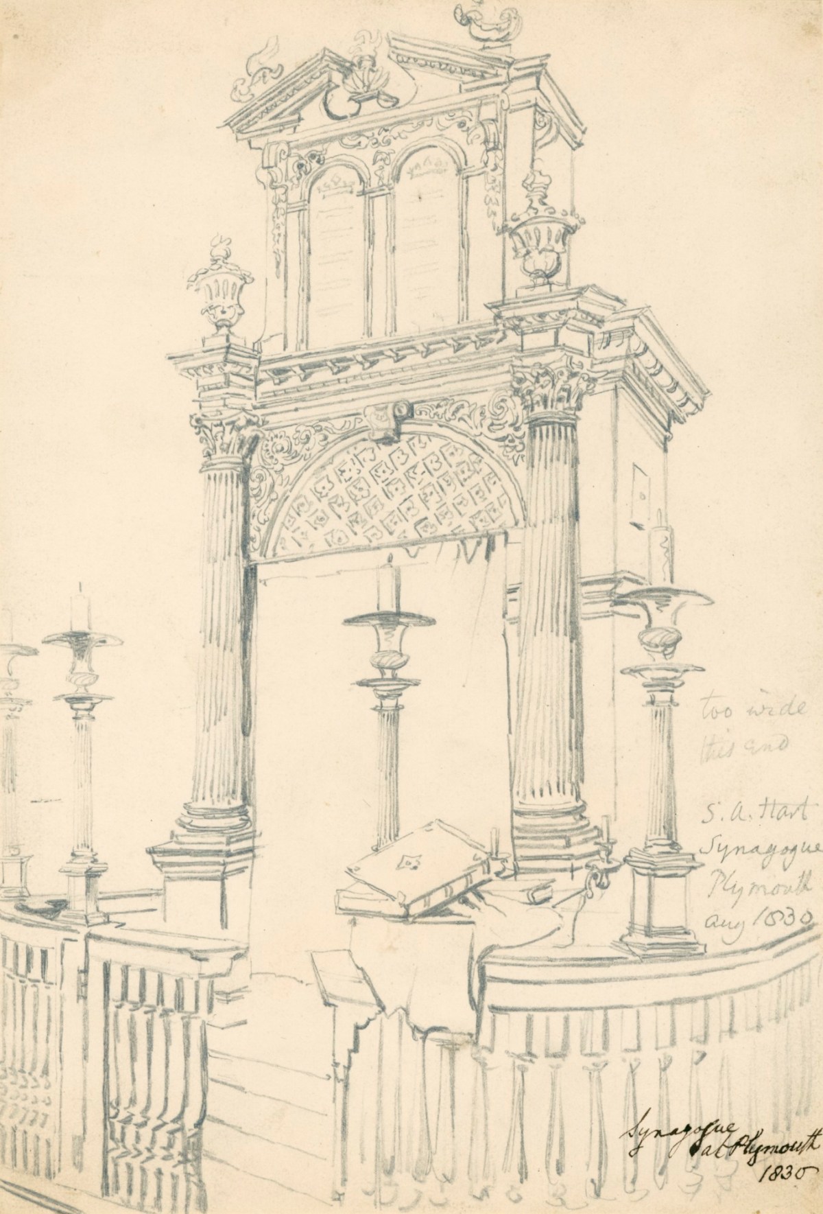 Solomon Alexander Hart RA, Interior of Plymouth Synagogue