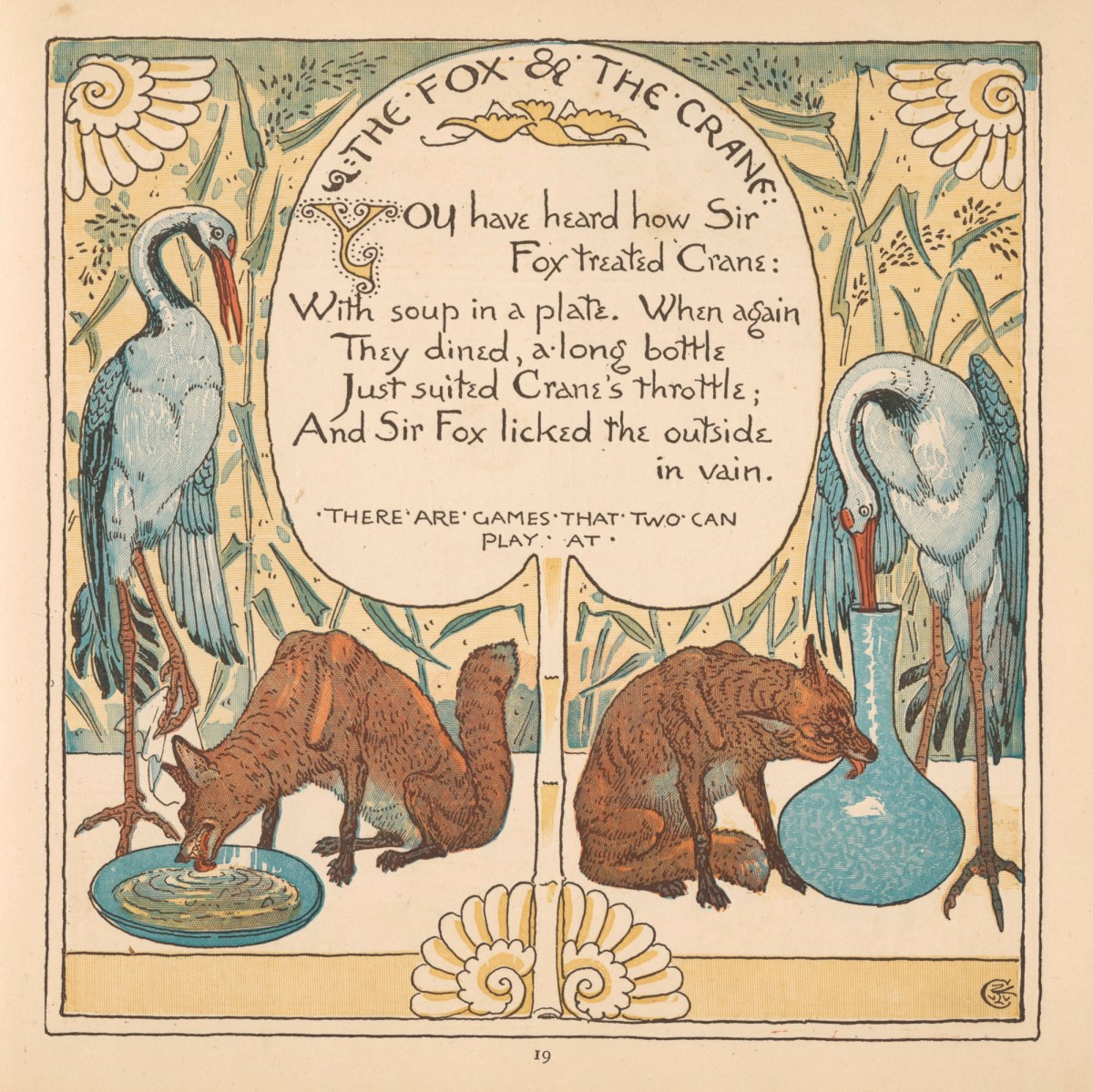 Walter Crane, The Fox and the Crane