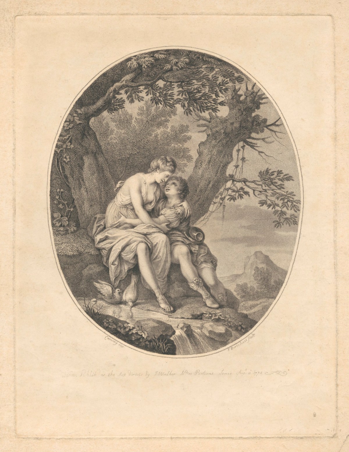 Francesco Bartolozzi RA, Venus and Adonis