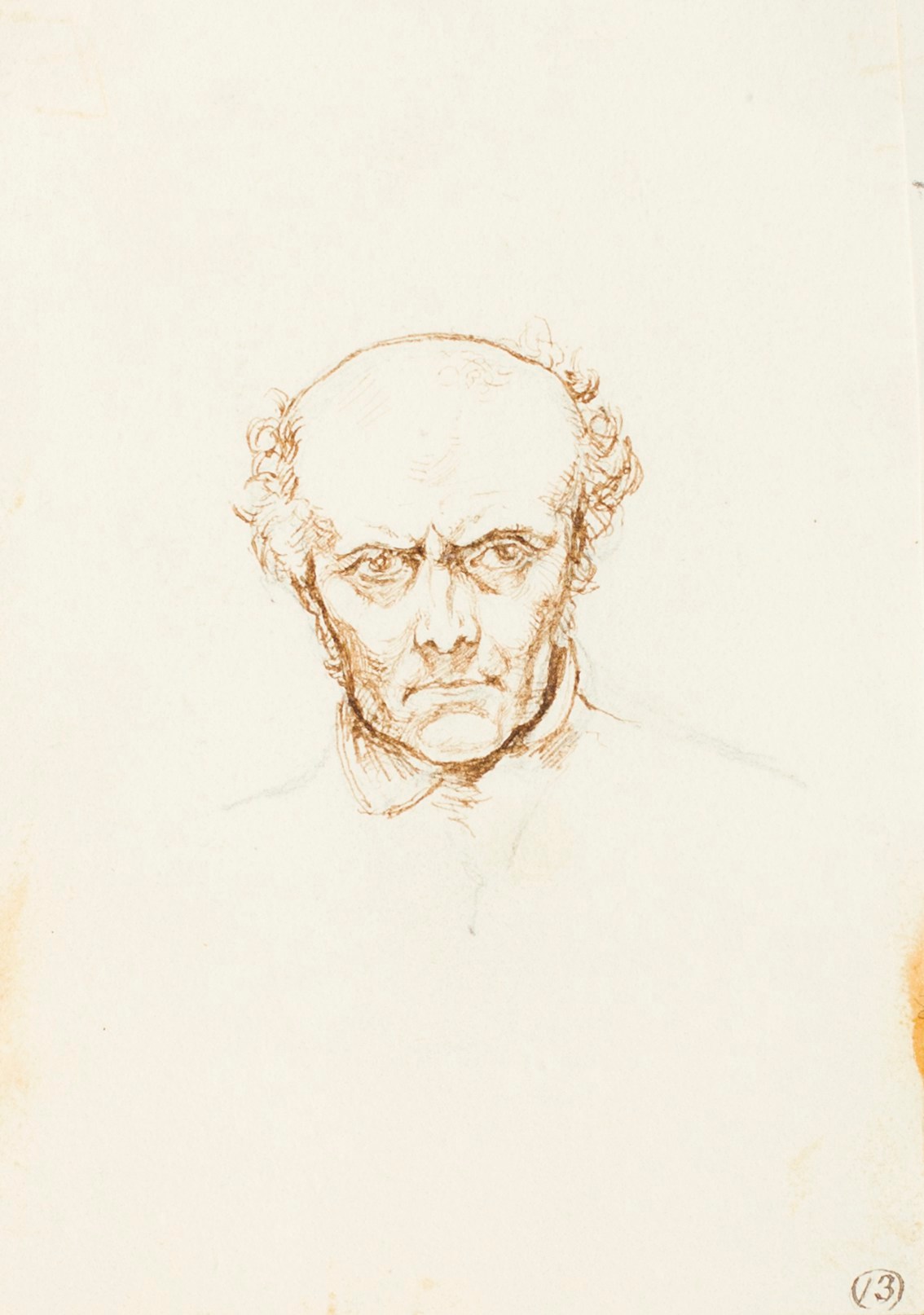 Henry Hugh Armstead RA, Study of a man's face for an illustration to Tennyson's Dora