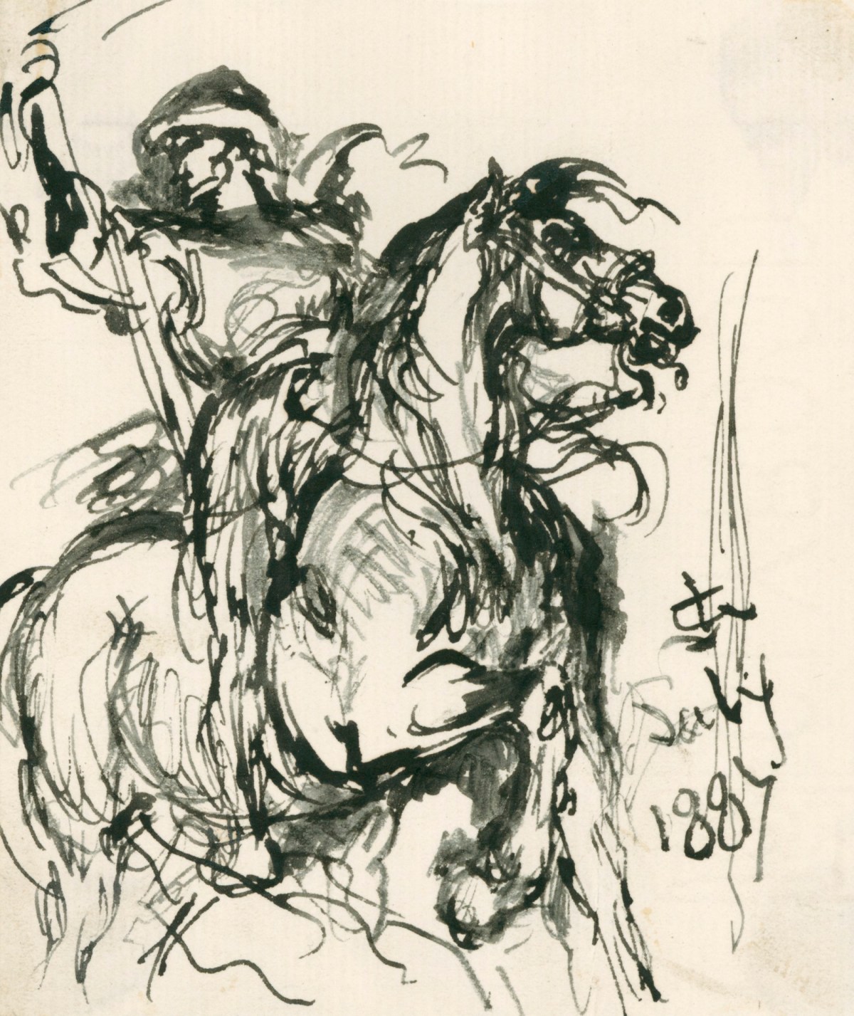 Sir John Gilbert RA, Sketch for 'The Standard Bearer'
