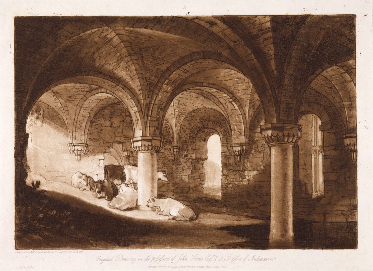 J.M.W. Turner RA, The Crypt of Kirkstall Abbey