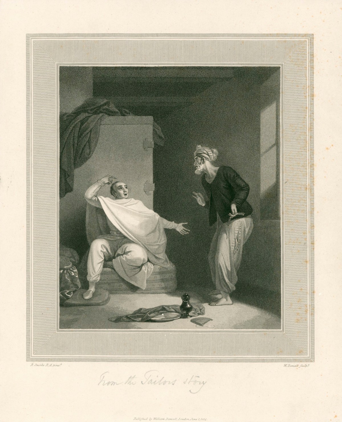 William Daniell RA, The Adventure Of Hunch-Back, And The Stories Connected With It, (From The Arabian Nights Entertainments.) with illustrative Prints, Engraved By William Daniell, From Pictures Painted By Robert Smirke, R.A.