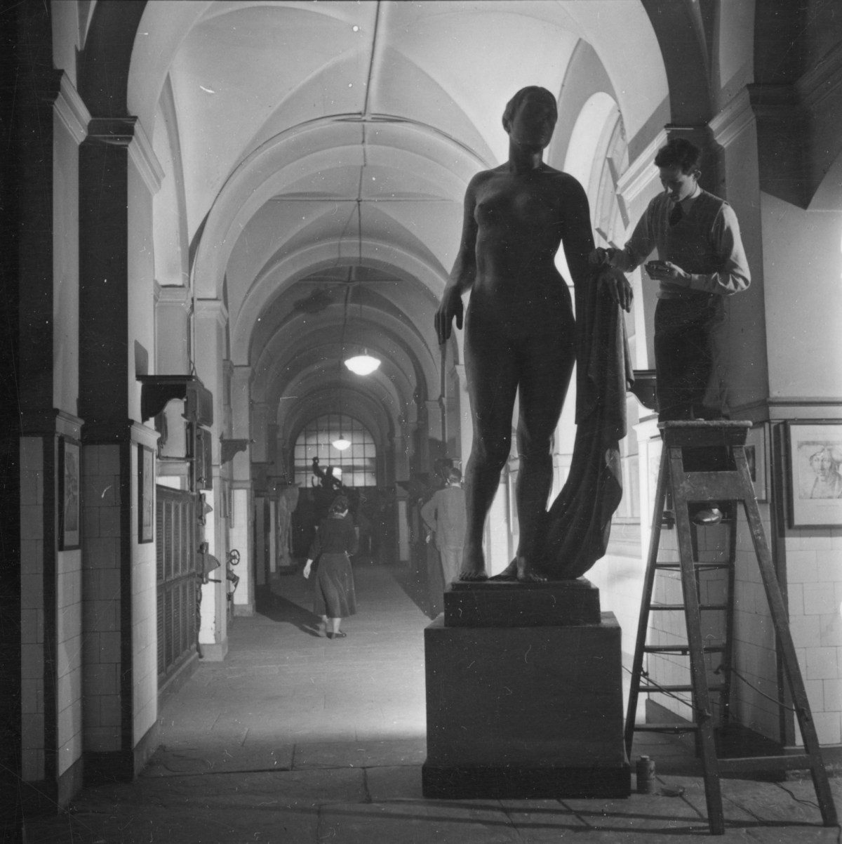 Russell Westwood, A student working on a sculpture in the School's Cast Corridor