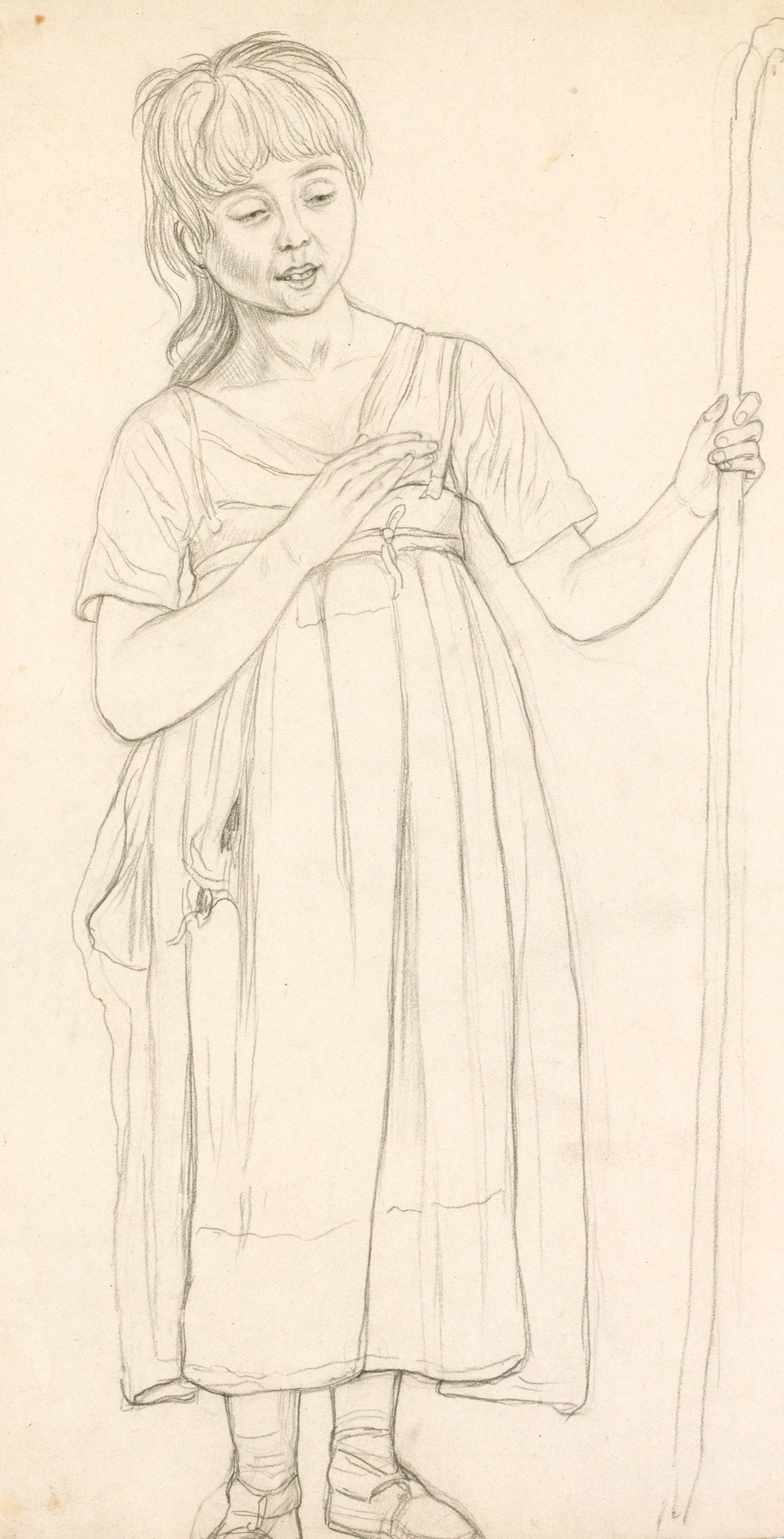 Frederick Christian Lewis Snr., A young girl holding a sheperdess's crook