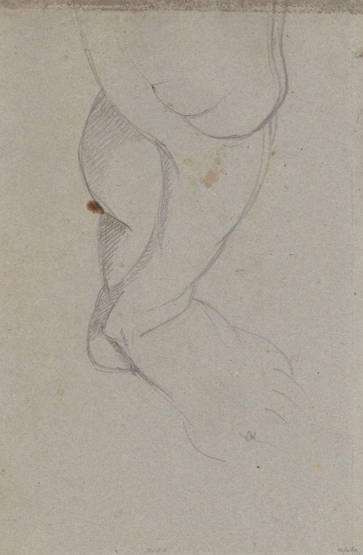 Benjamin Robert Haydon, Drawing of a leg from the knee down