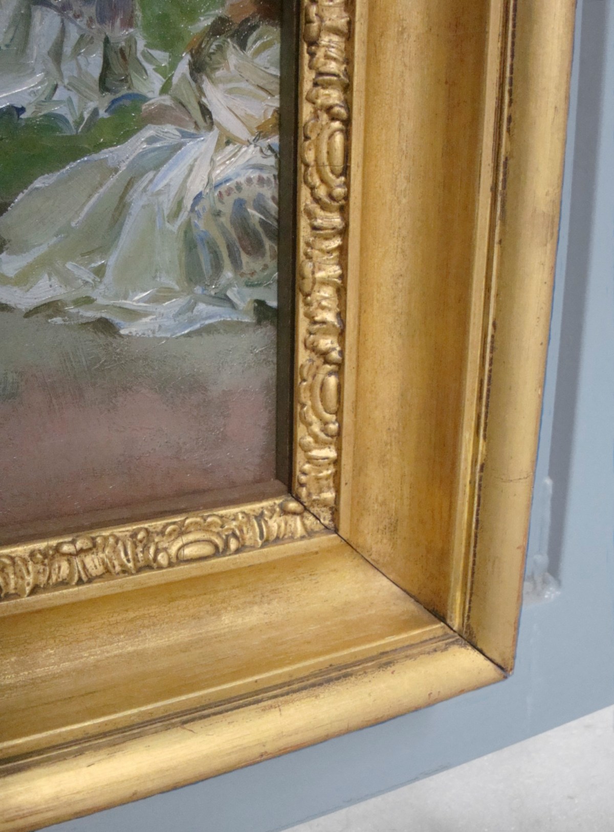 Charles Mitchell May - London, Frame for John Singer Sargent RA 'At Torre Galli: Ladies in a Garden'