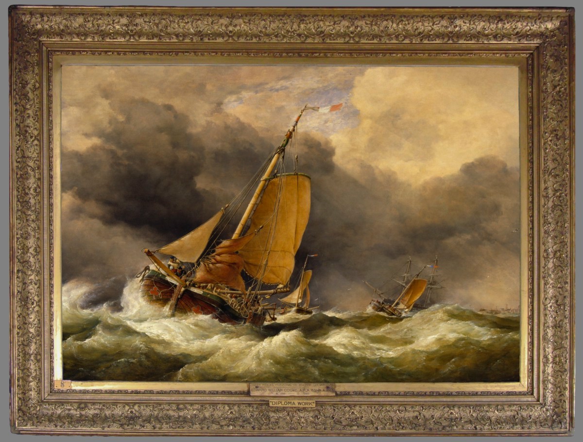 Unknown, Frame for Edward William Cooke RA 'Scheveningen Pincks off the Coast of Yarmouth'