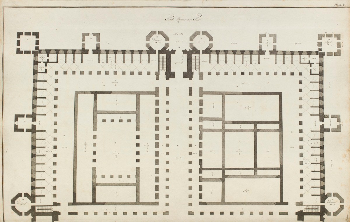 Charles-Louis Clérisseau, Plan of the Diocletian palace in Split