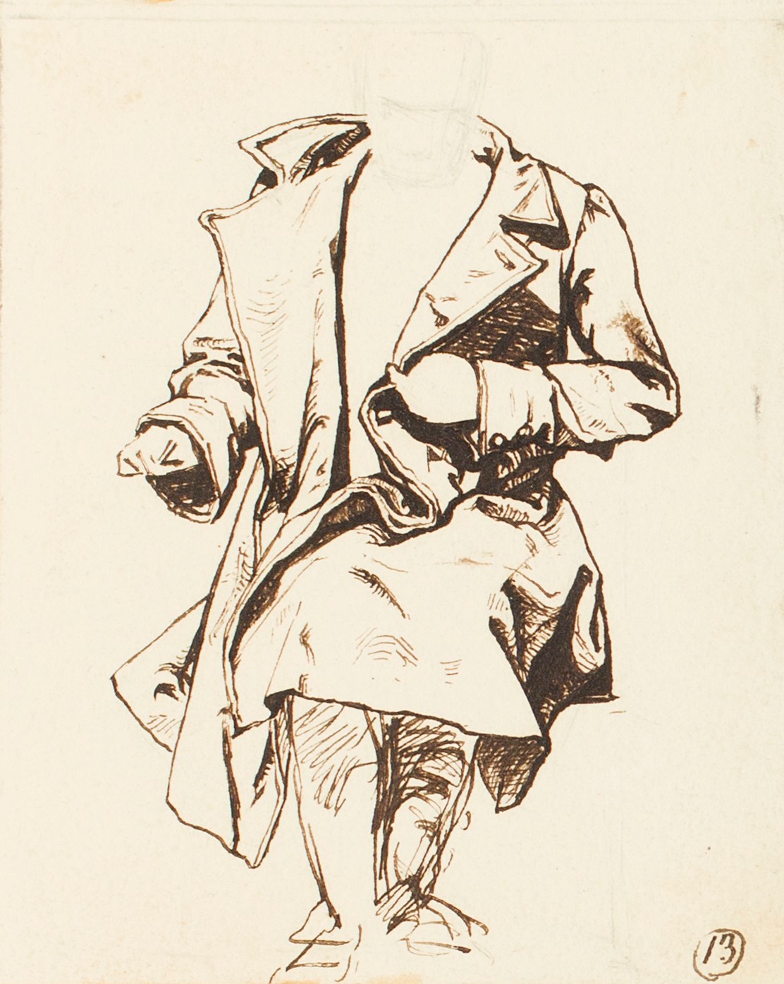 Henry Hugh Armstead RA, Drapery and figure study for an illustration to Tennyson's Dora