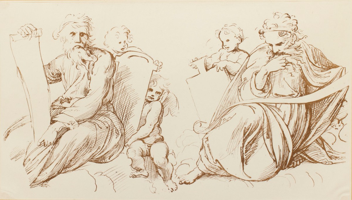Raphael, Plate 24: 'Two of the Prophets' attributed to Raffaello Sanzio