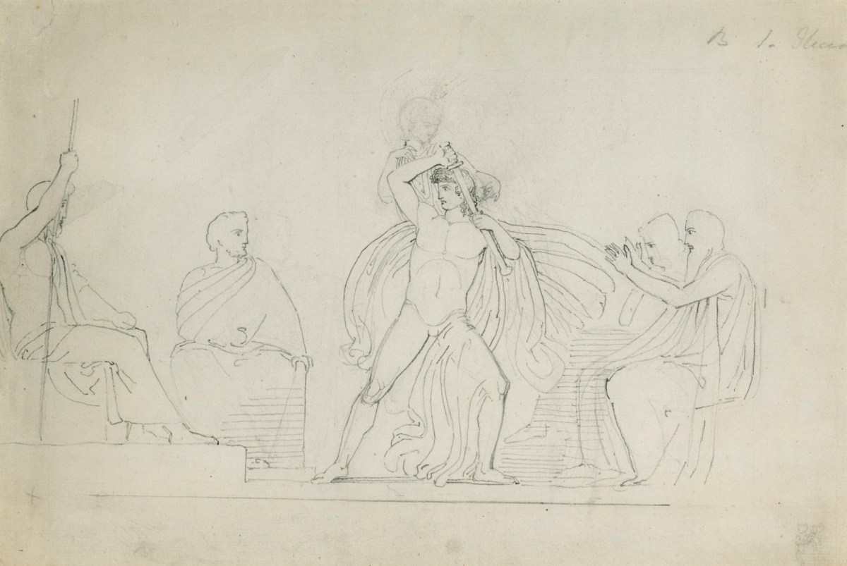 John Flaxman RA, Minerva repressing the fury of Achilles