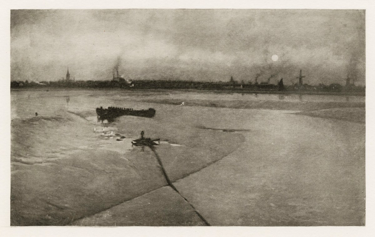 P.H. Emerson, The Last of the Ebb - Great Yarmouth from Breydon