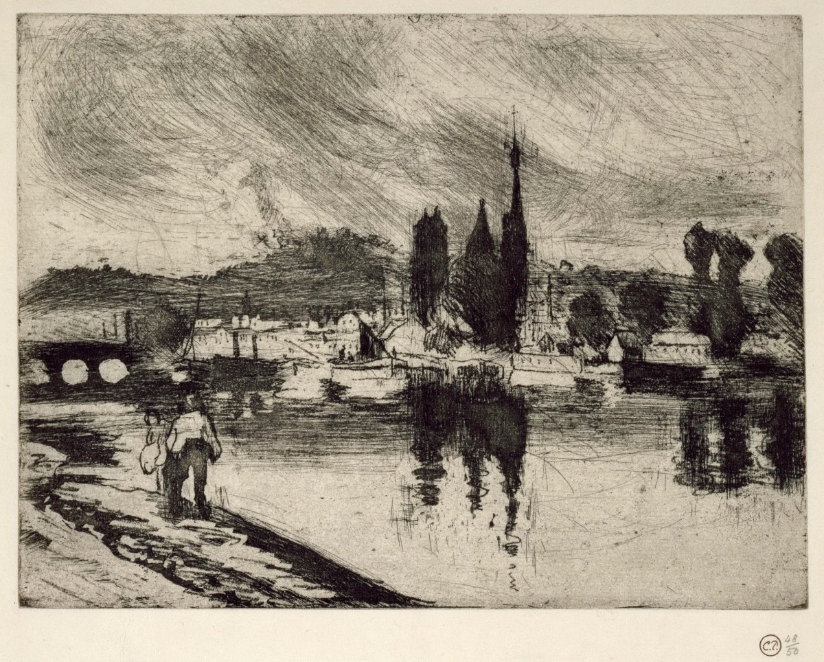 Camille Pissarro, Vue de Rouen (Cours-La-Reine)