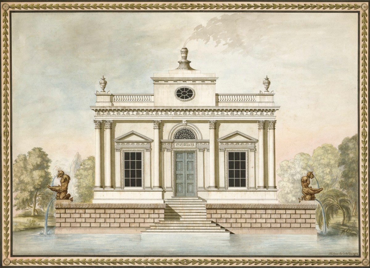 John Yenn RA, Design for a lakeside pavilion: elevation