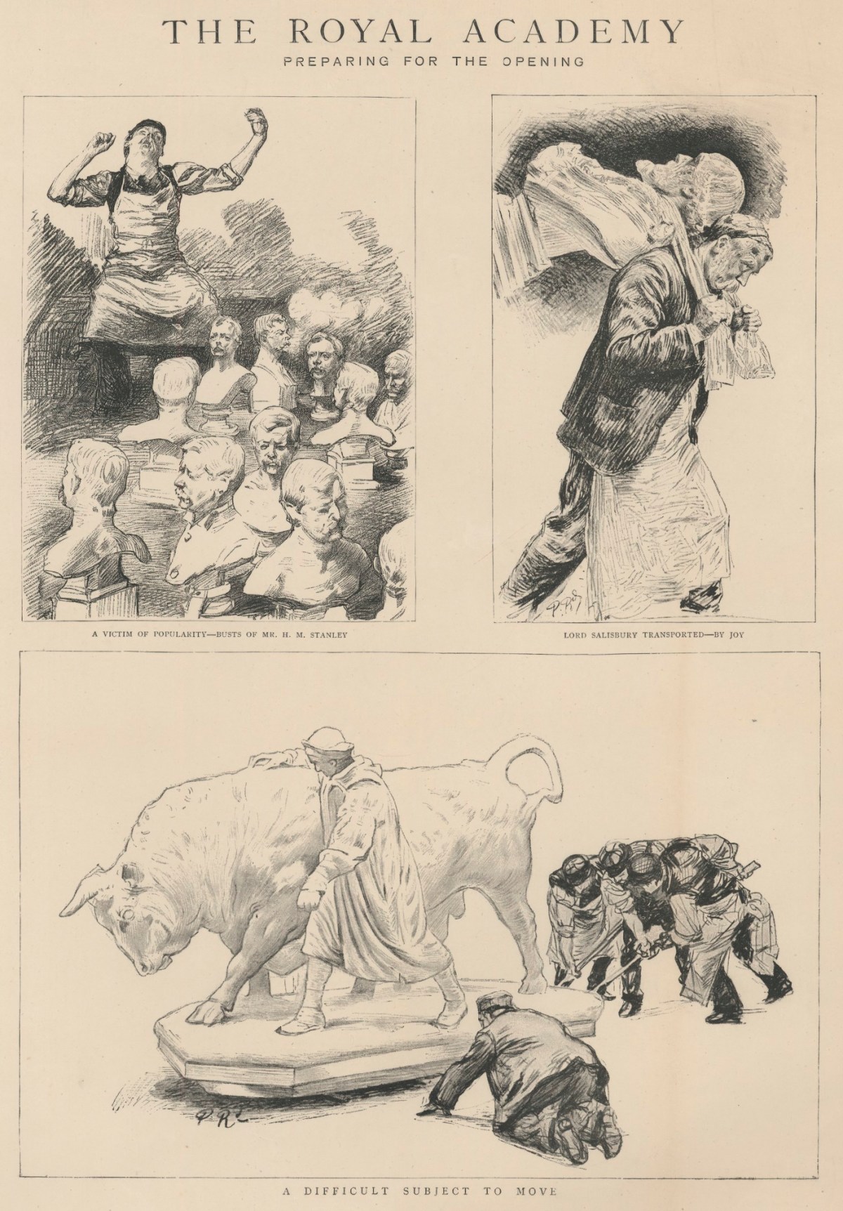Charles Paul Renouard, The Royal Academy preparing for the Opening