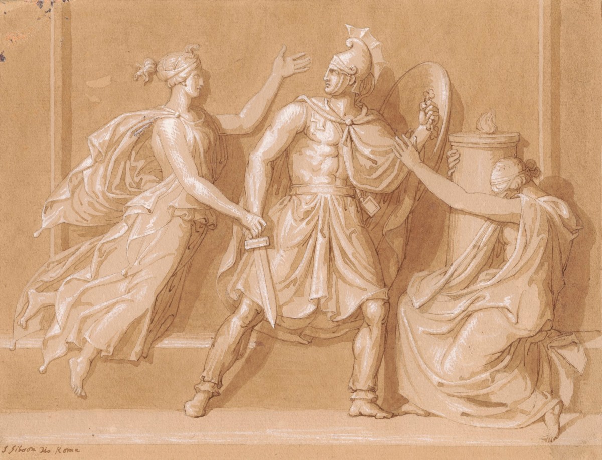 John Gibson RA, Venus protecting Helen from the rage of Aeneas