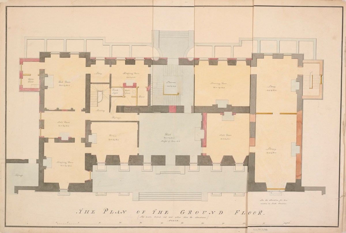 Samuel Ware, Alternative designs for alterations and additions to Burlington House, Piccadilly, Westminster, London: ground floor plan