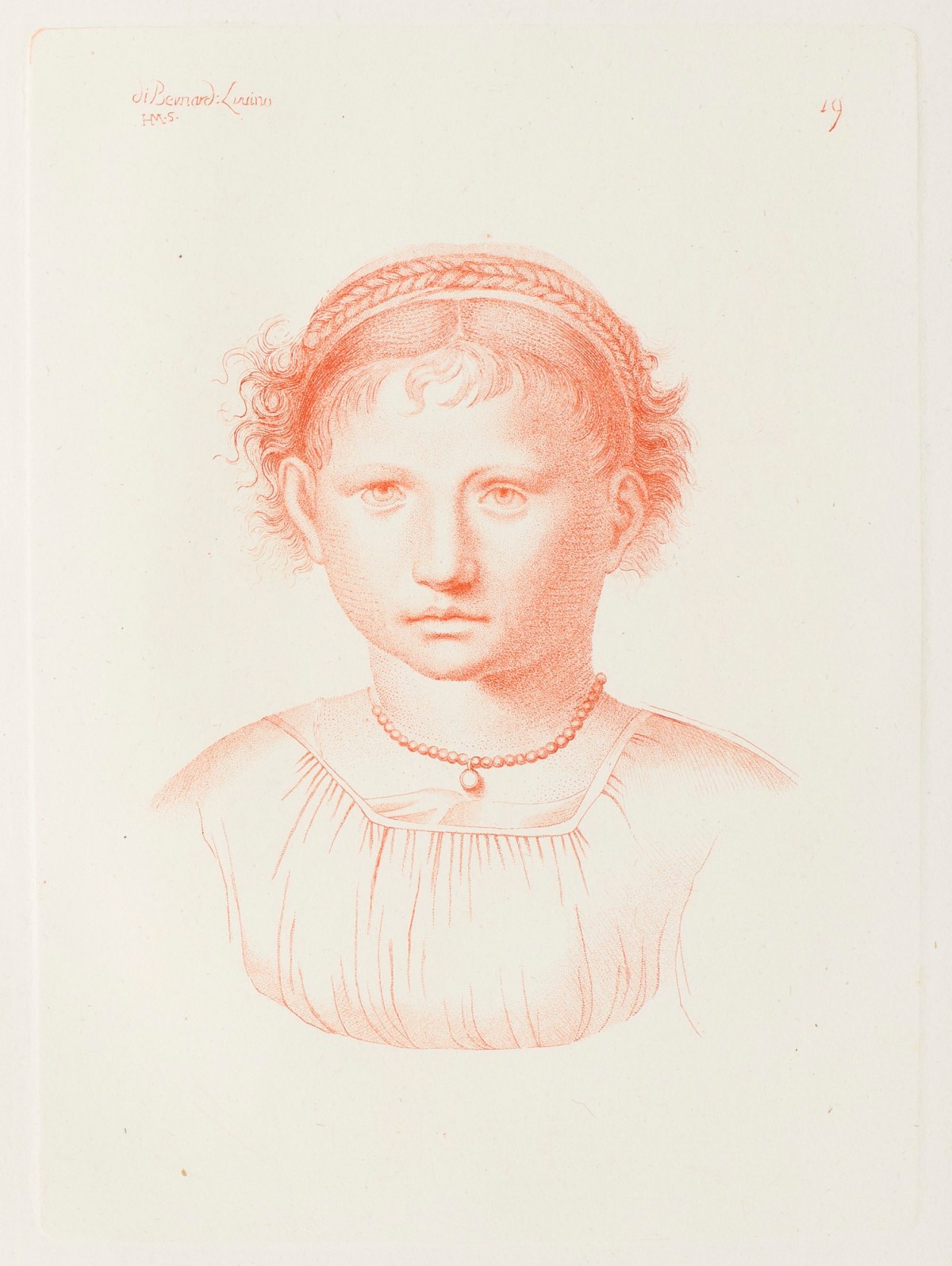 Bernardino Luini, Head of a Young Woman