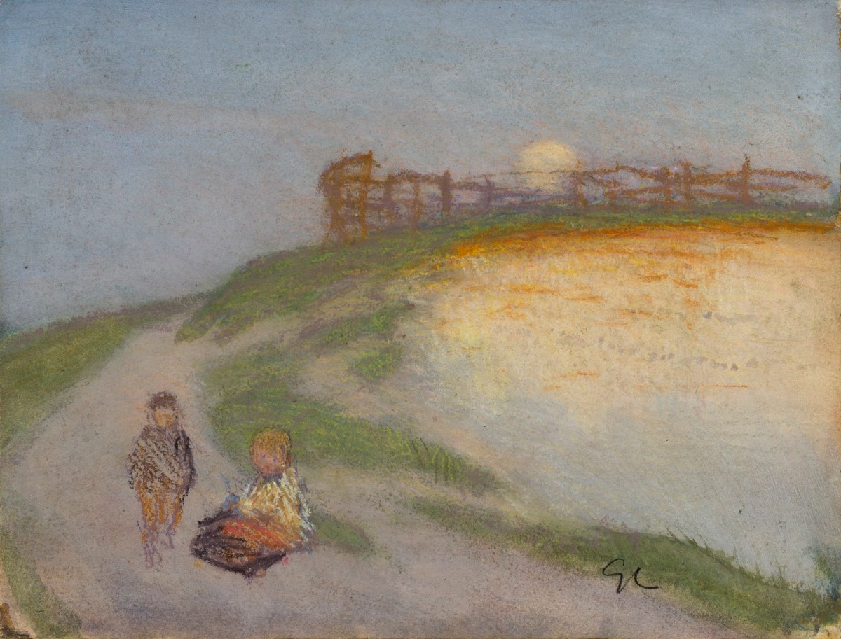Sir George Clausen RA, Two children on a path