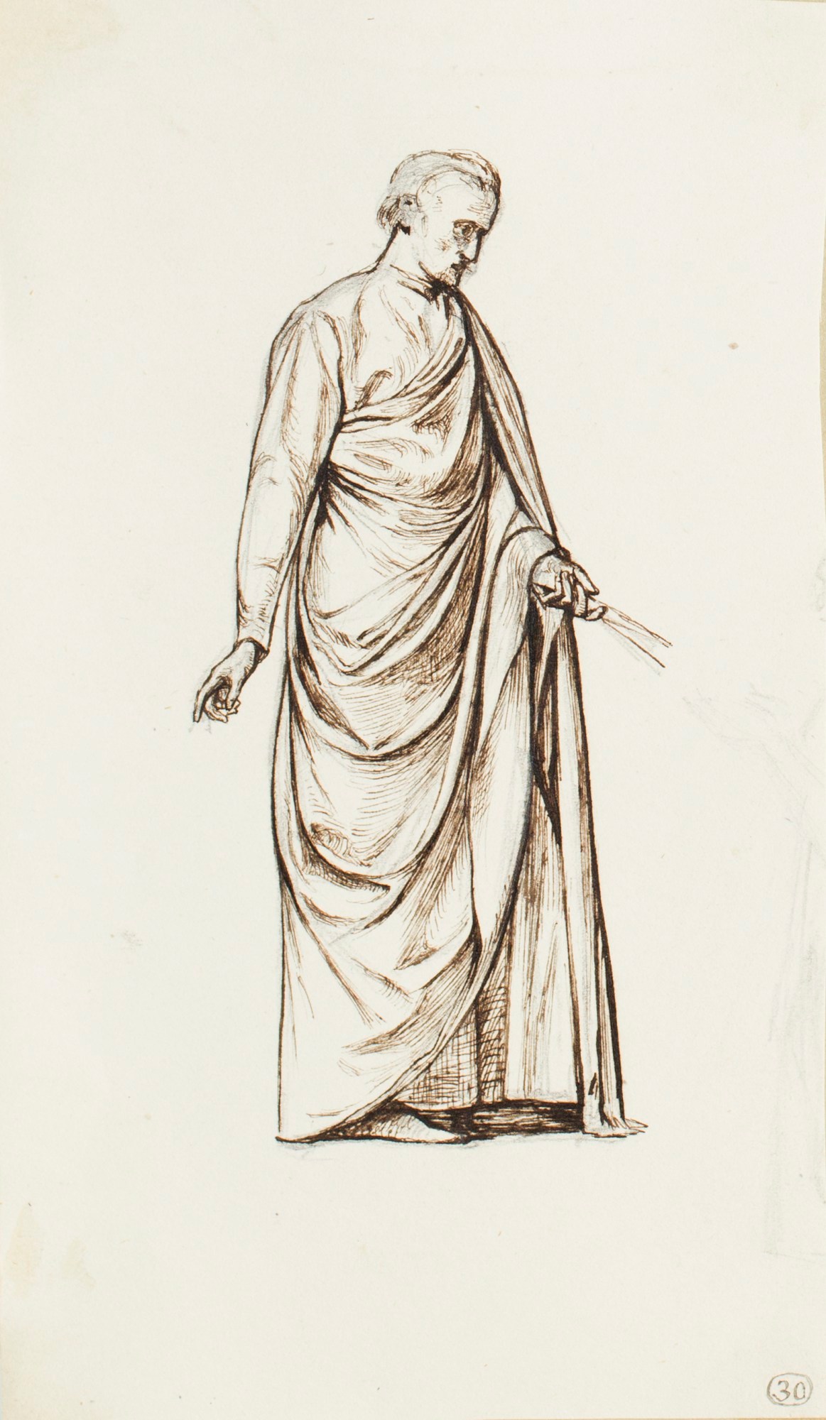 Henry Hugh Armstead RA, A standing male figure for the 'Vauxhall Bridge Church' designs