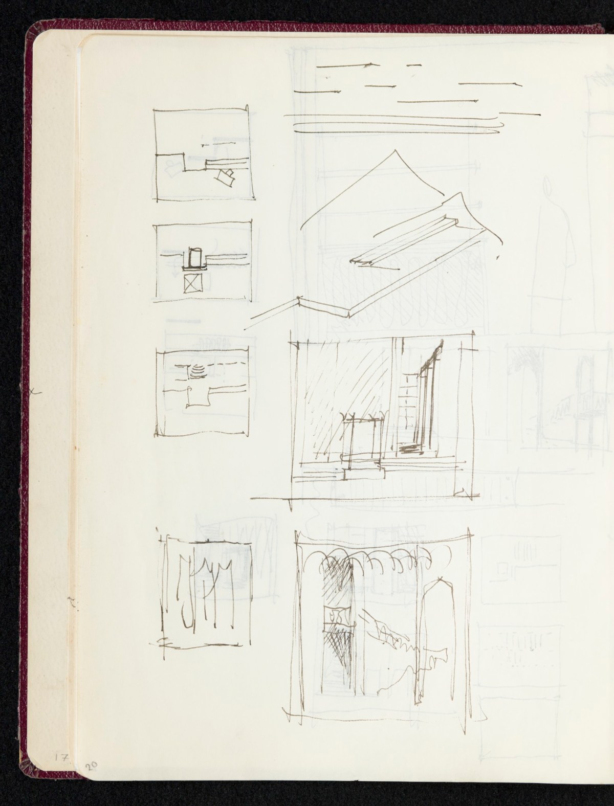Sir Hugh Casson PRA, Sketchbook with designs and notes