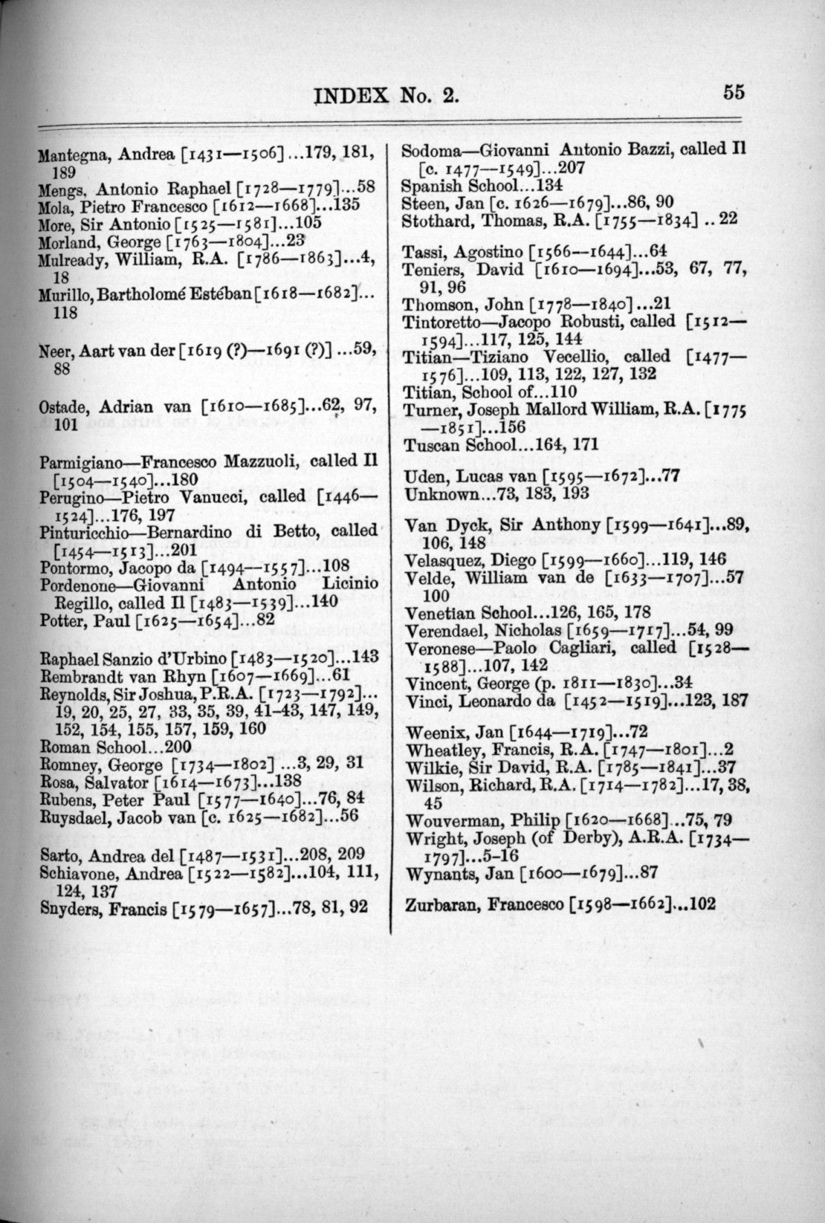 Page 55 of 1886 - Old Masters, deceased masters of the British School, Joseph Wright of Derby ARA and J.M.W. Turner RA