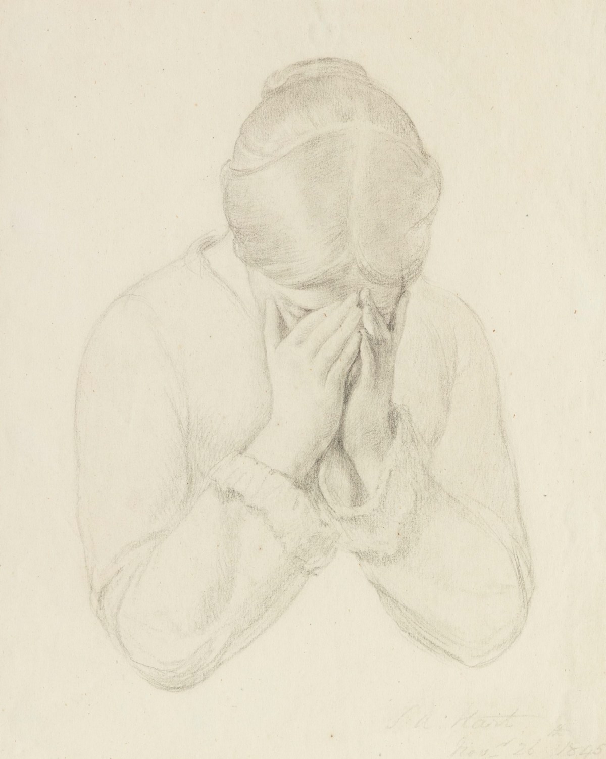Solomon Alexander Hart RA, Woman with her face in her hands