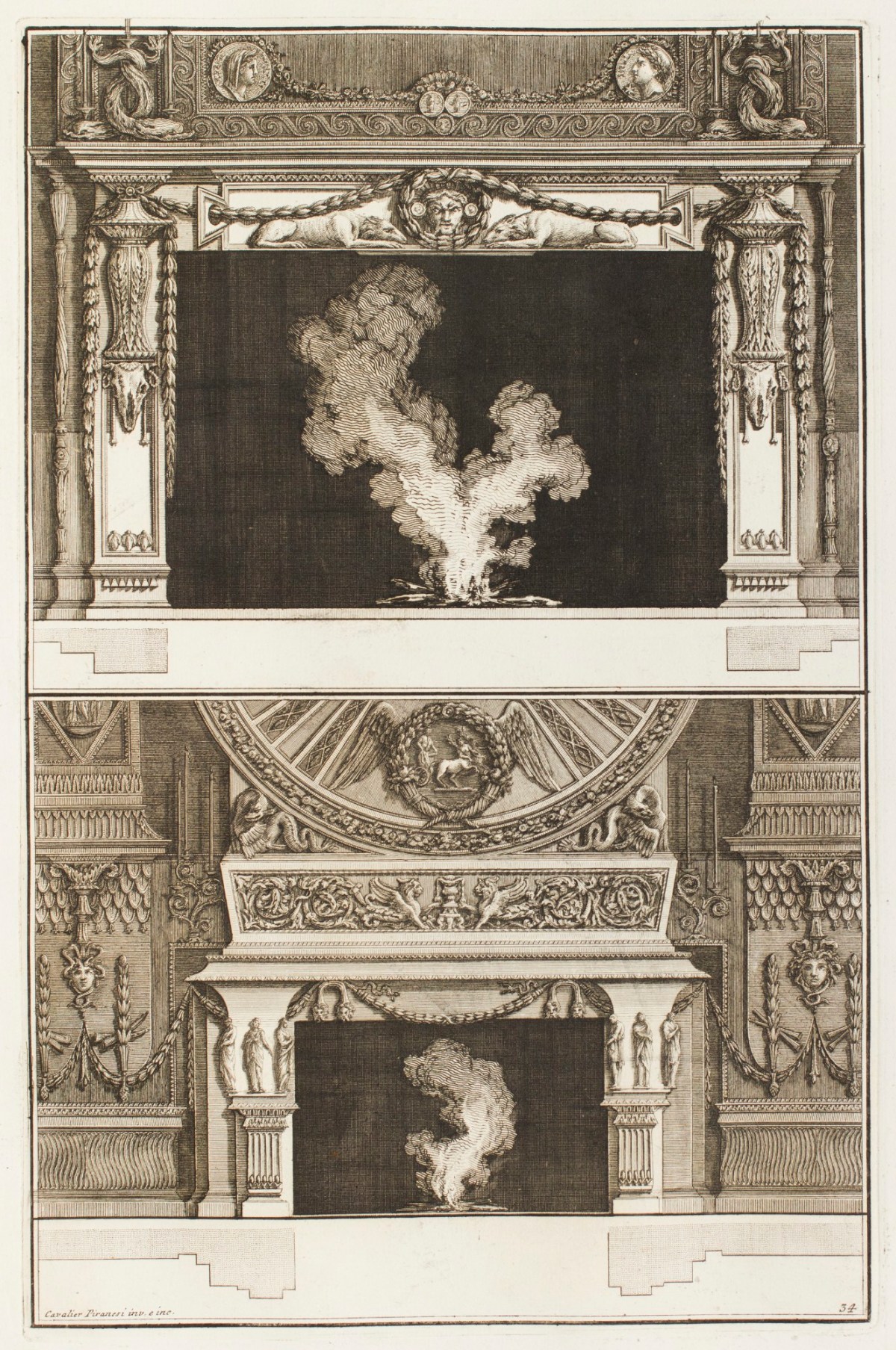 Giovanni Battista Piranesi, Designs for two chimneypieces