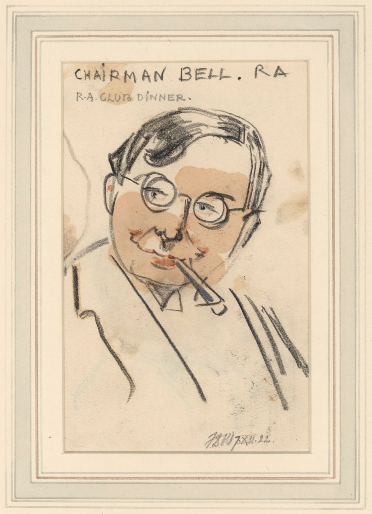 Francis Derwent Wood RA, Caricature of Robert Anning Bell, R.A.