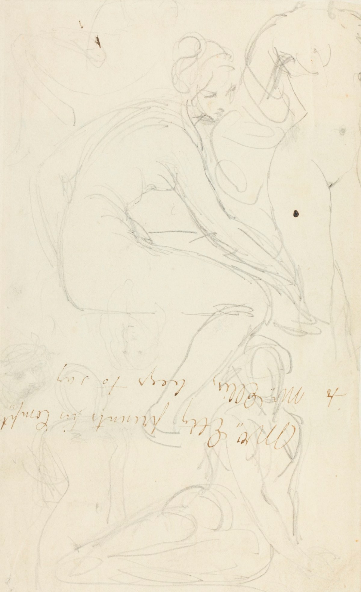 William Etty RA, Sheet of nude figure studies