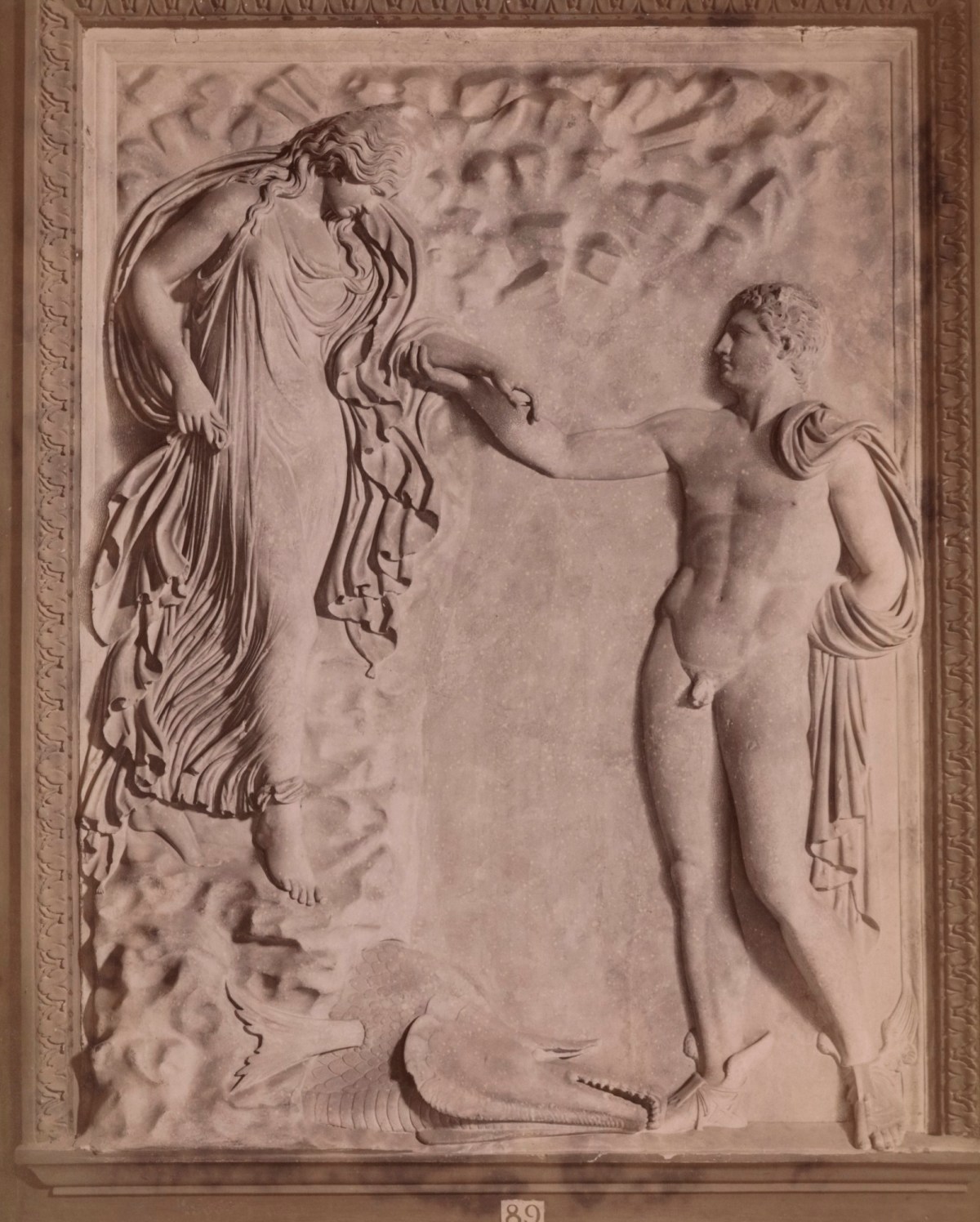 Unidentified photographer, Photograph of a relief showing Perseus and Andromeda
