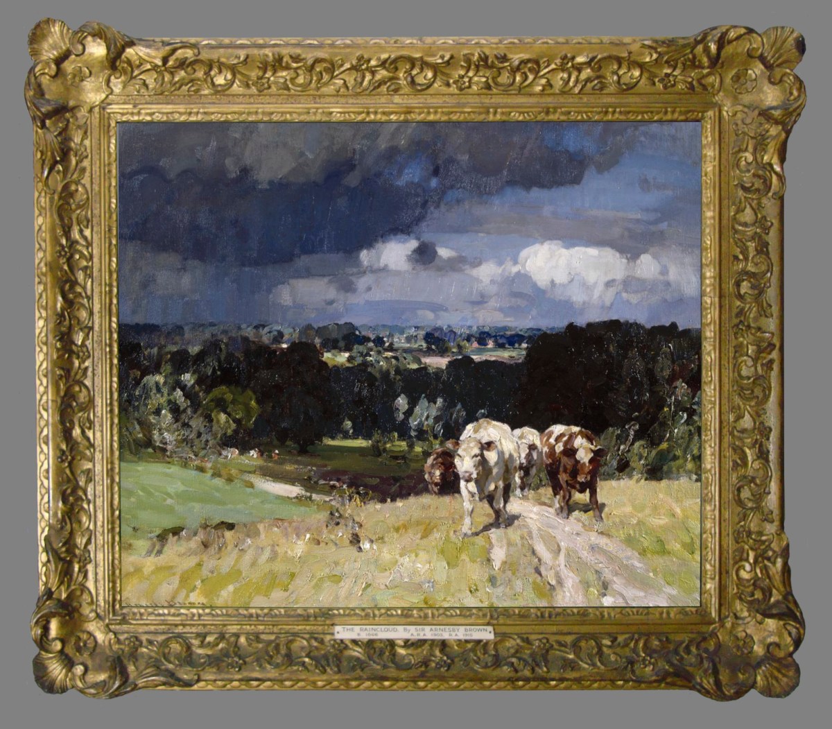 J.J. Patrickson, Frame for Sir John Arnesby Brown RA 'The Raincloud'