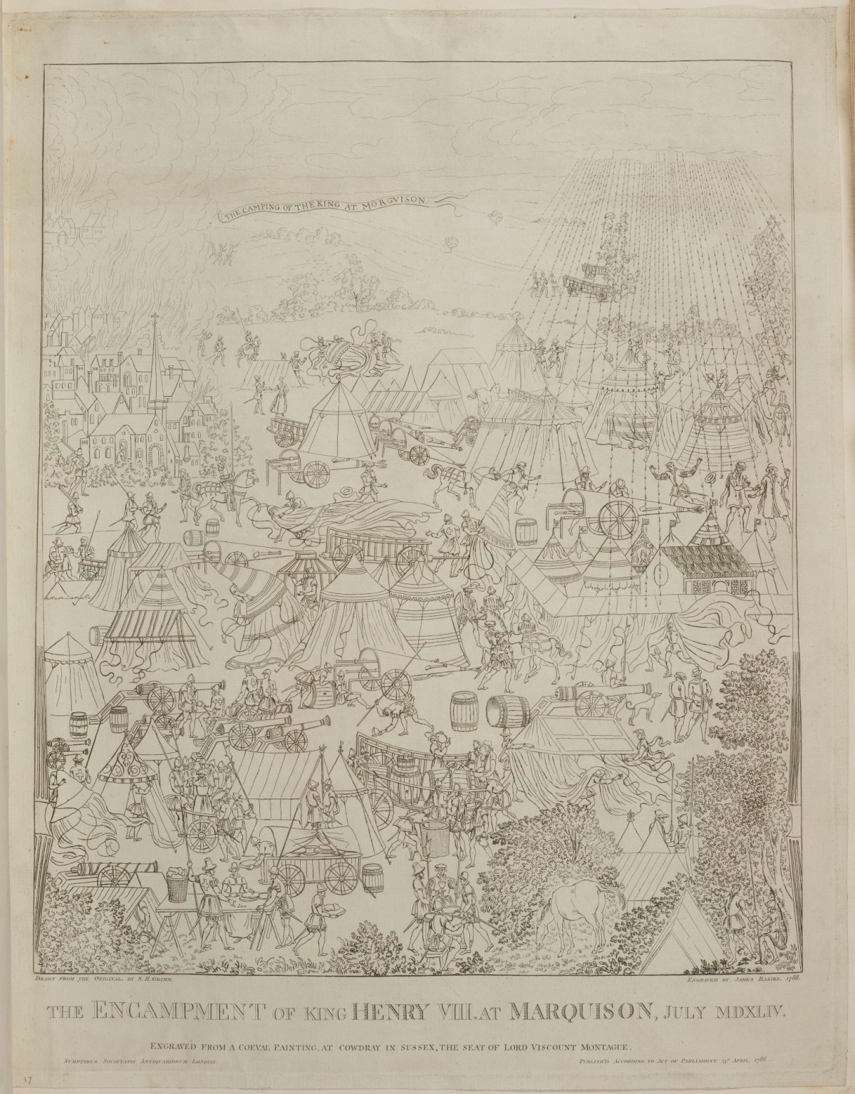 James Basire the elder, The Embarkment of Henry VIII at Marquison in 1544