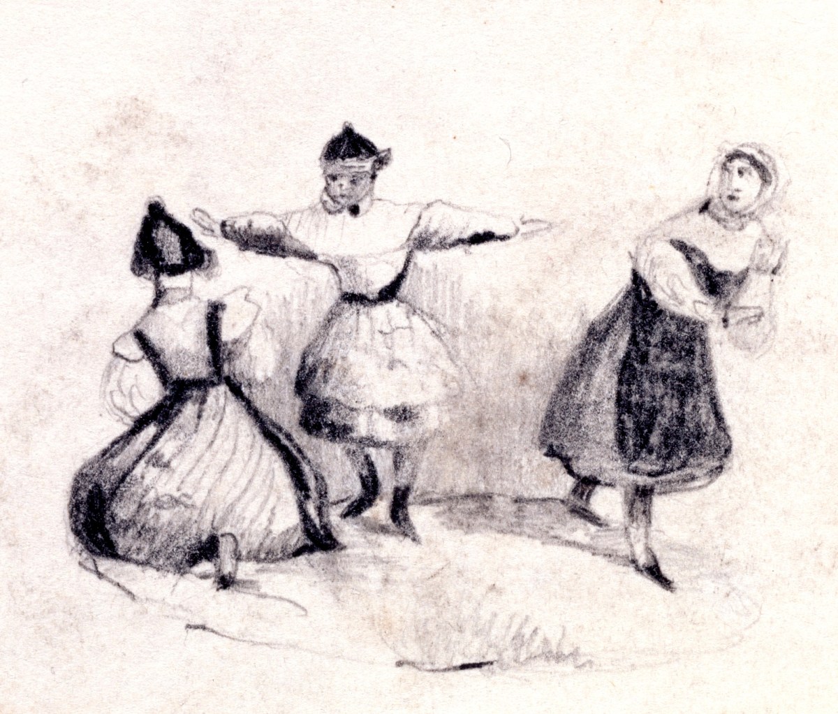 Sir John Everett Millais Bt. PRA, Three figures, one with arms outstretched