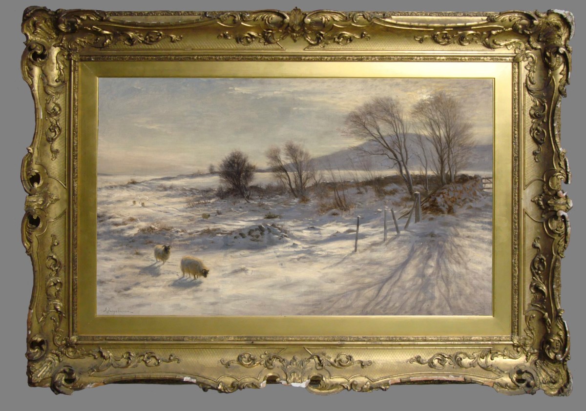 Unknown, Original frame for Joseph Farquharson RA 'When snow the pasture sheets'