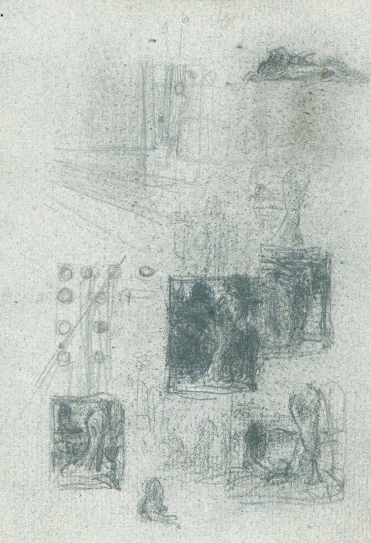 Lord Leighton PRA, Sketches for 'St. Jerome in the Wilderness' and another composition