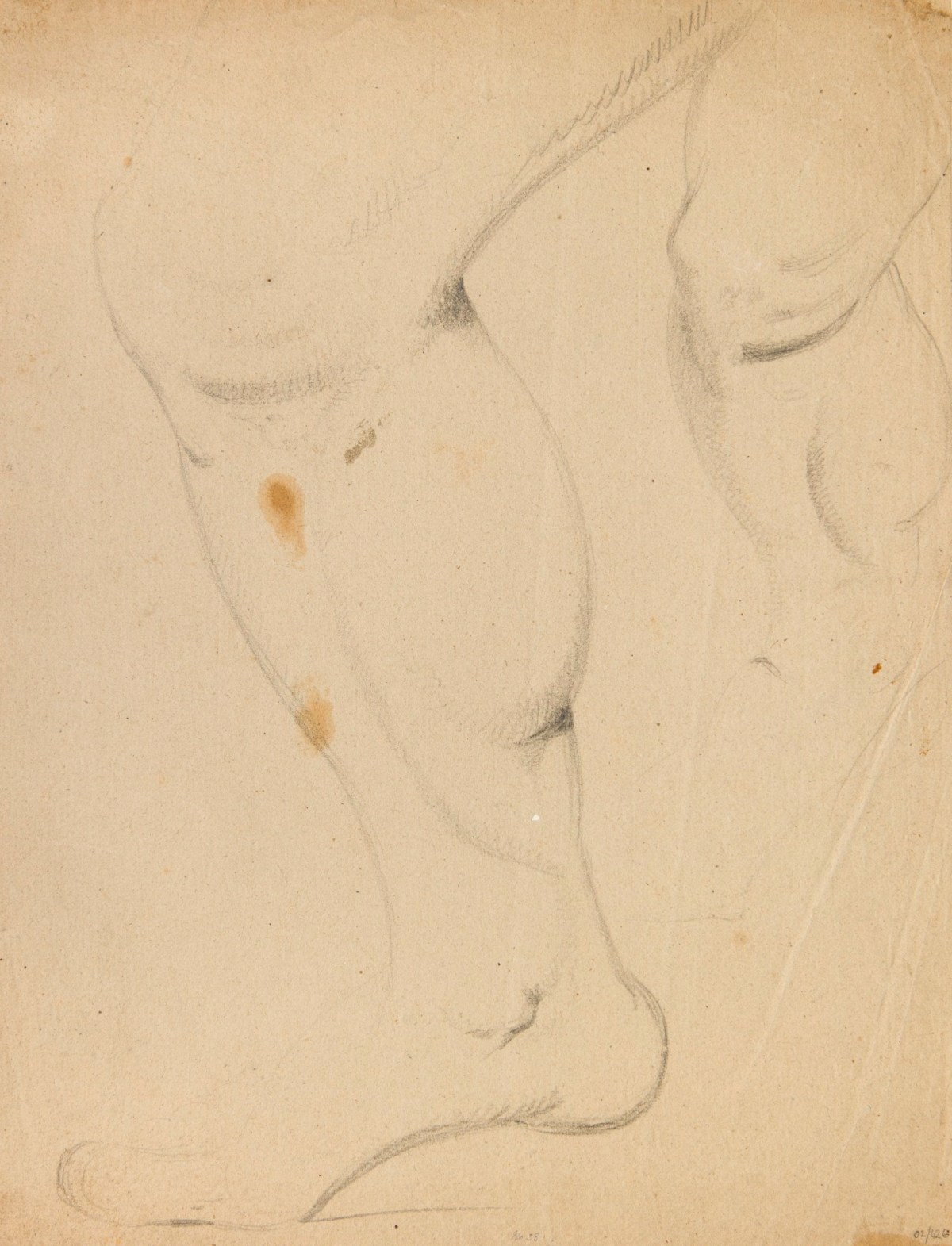 Benjamin Robert Haydon, Drawing of legs - possibly for 'Macbeth'