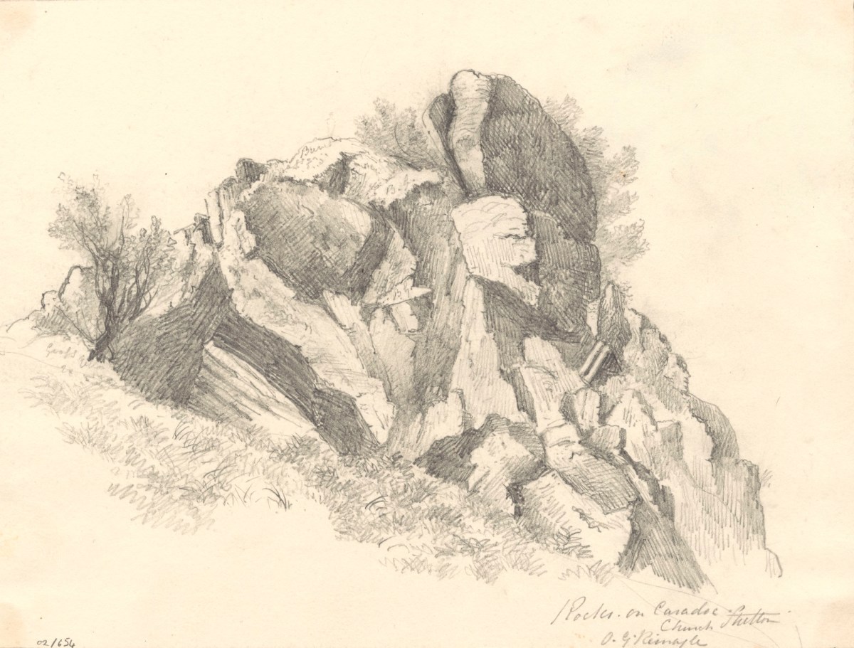 Oriana Georgiana Reinagle, Study of rocks near Church Stretton
