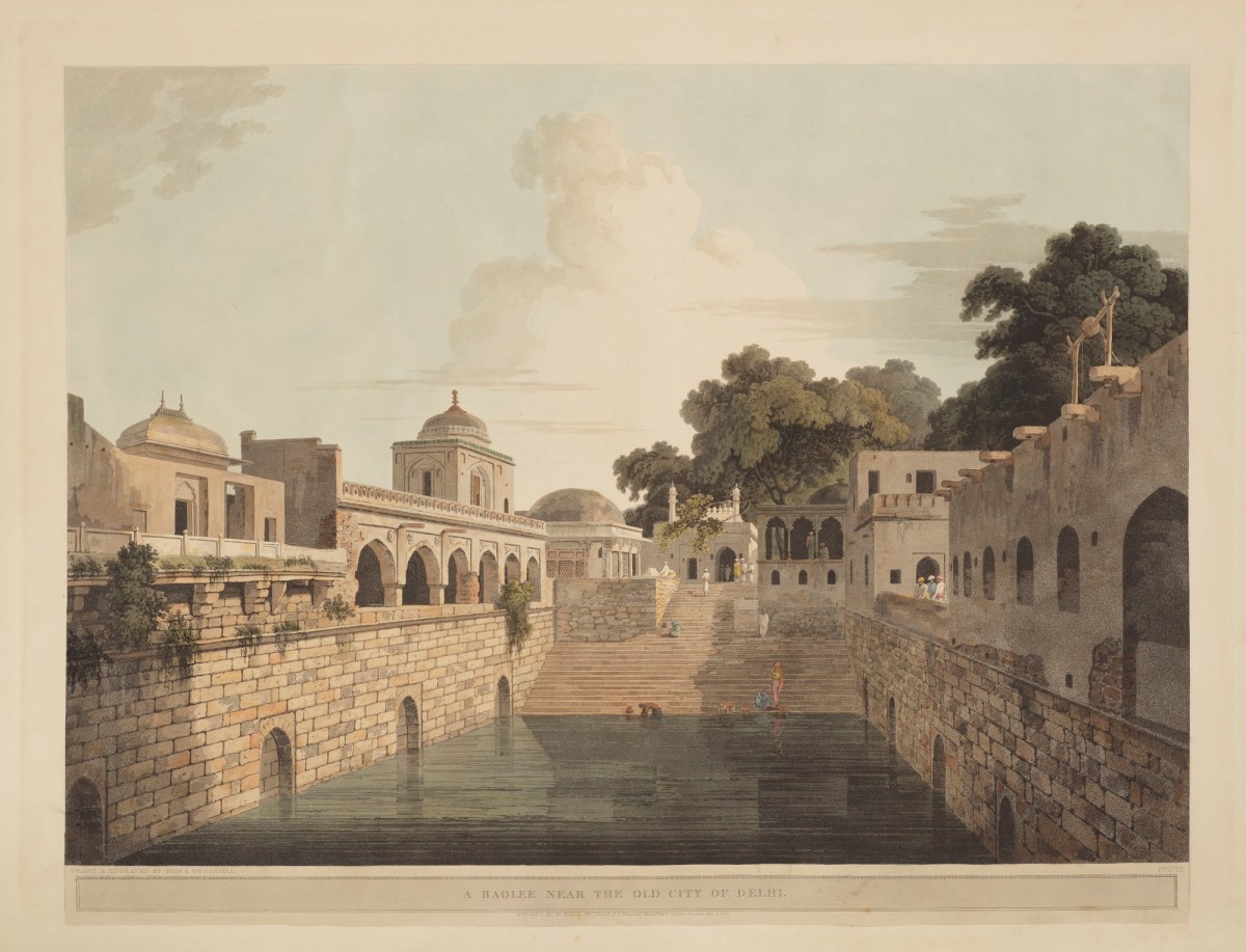Thomas Daniell RA, A Baolee, near the old city of Delhi