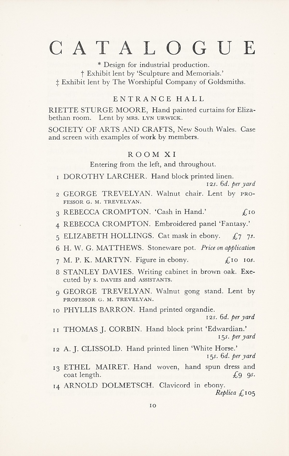 1938 Arts and Crafts Exhibition Society 50th Anniversary exhibition